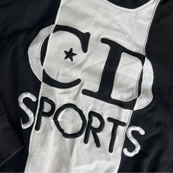 Vintage Christian Dior Sports Long Sleeve Waffle Texture Sweatshirt - Two Tone - Picture 2 of 3